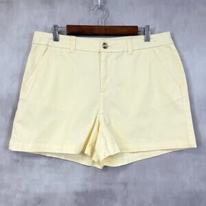 Maison Jules Women Chino Shorts Size 12 Butter Yellow Preppy Country Club Summer